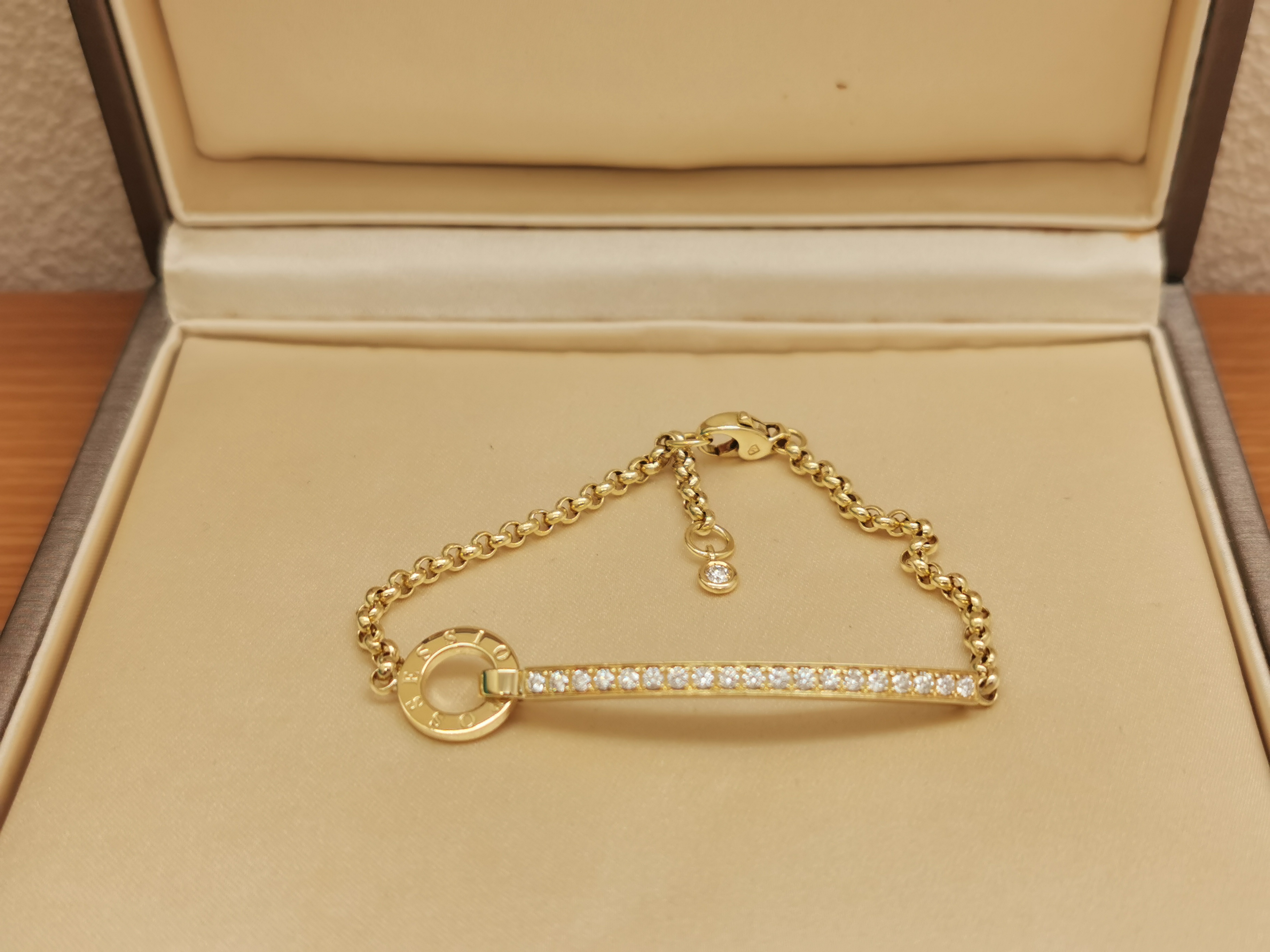 二手正品伯爵18k黄金时来运转女款钻石手链