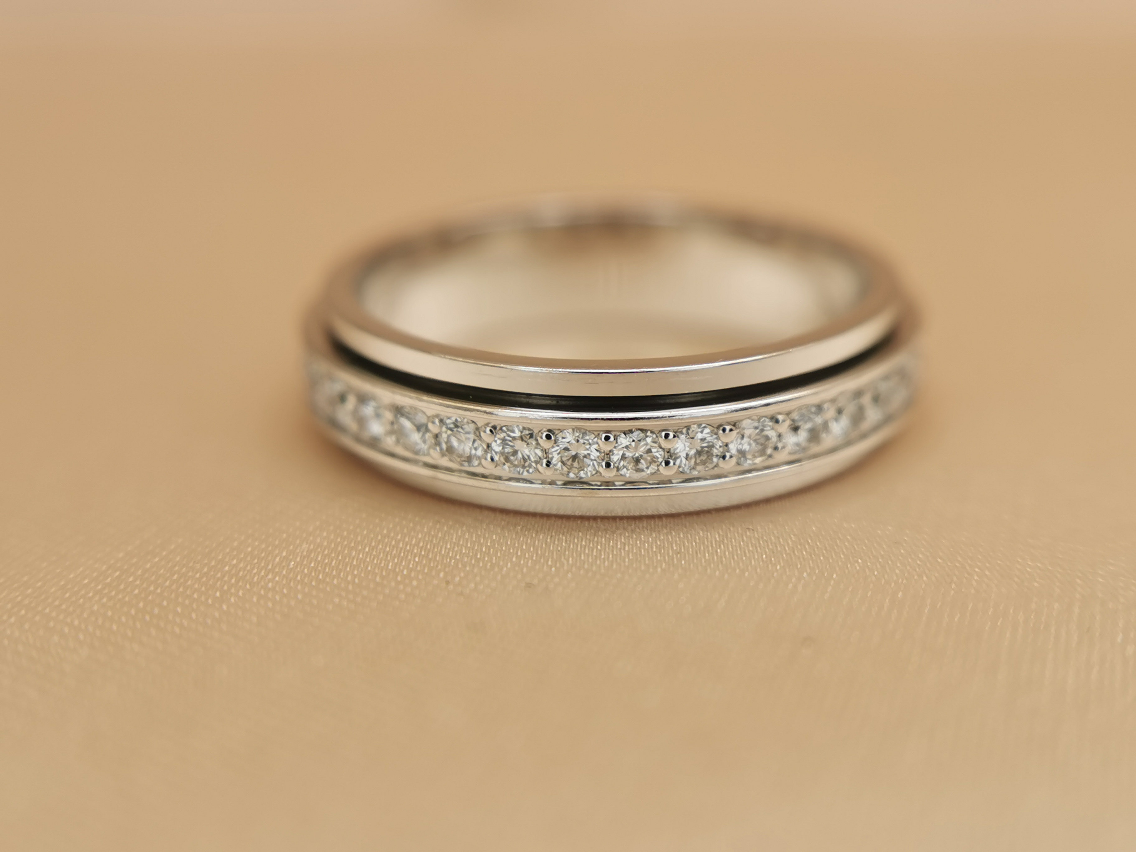 二手99新正品伯爵possession时来运转18k白金满钻女款钻石戒指53