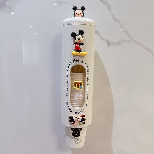 一次性杯子取杯器饮水机水杯架子家用壁挂免打孔收纳纸杯架取杯架