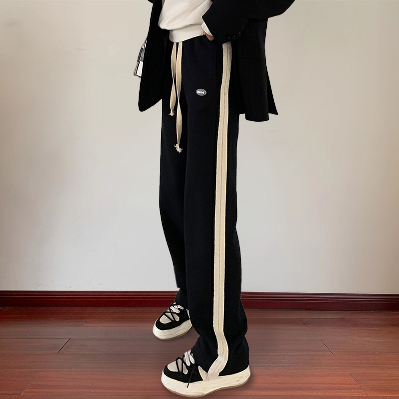 女童秋冬直筒高腰阔腿裤