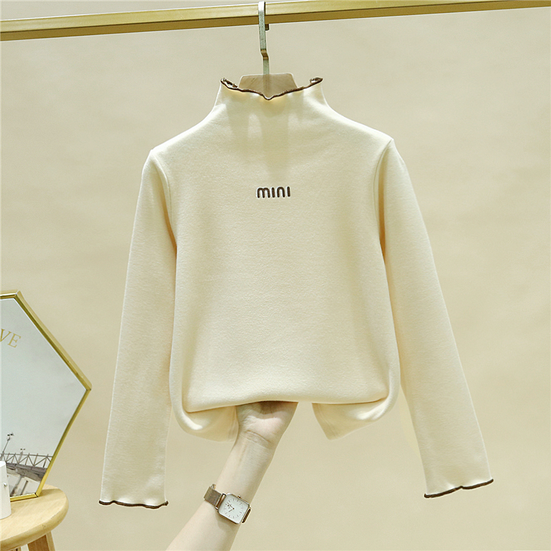 半高领女童秋德绒打底衫