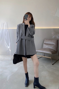 型jue LANGBOOM 丹麦高级设计 腰带质感版 女 外套西装