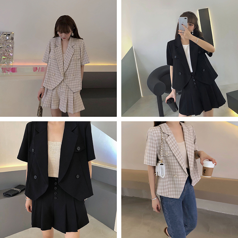 LangBoom西装套装进口天丝裙裤