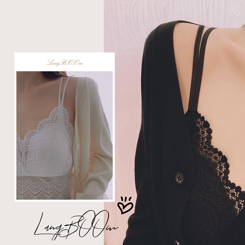 LANGBOOM  法式蕾丝无钢圈一体杯超薄杯聚拢收副乳美背抹胸内衣,女装/女士精品,抹胸,淘宝优惠券,粉丝福利购,淘宝优惠卷