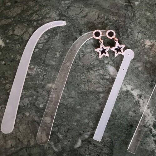 试戴耳环展示条透明水晶塑料