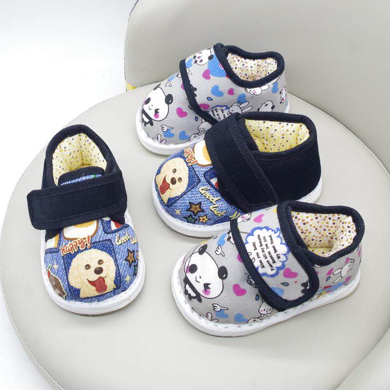 儿童手工棉鞋棉花内胆加厚吸汗千层底卡通冬季男女宝宝0-4岁2学步