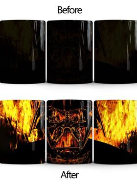 外贸星球大战黑武士变色马克杯陶瓷热敏咖啡个性早餐学生杯子跨境