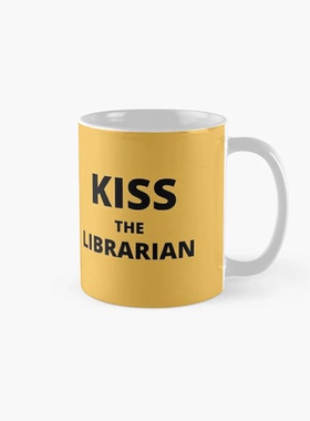 亚马逊新品11盎司吻图书管理员咖啡水杯跨境学生宿舍杯350ml