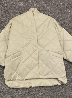 北欧风经典款前短后长棉服外套订制面料外贸高端女装精品
