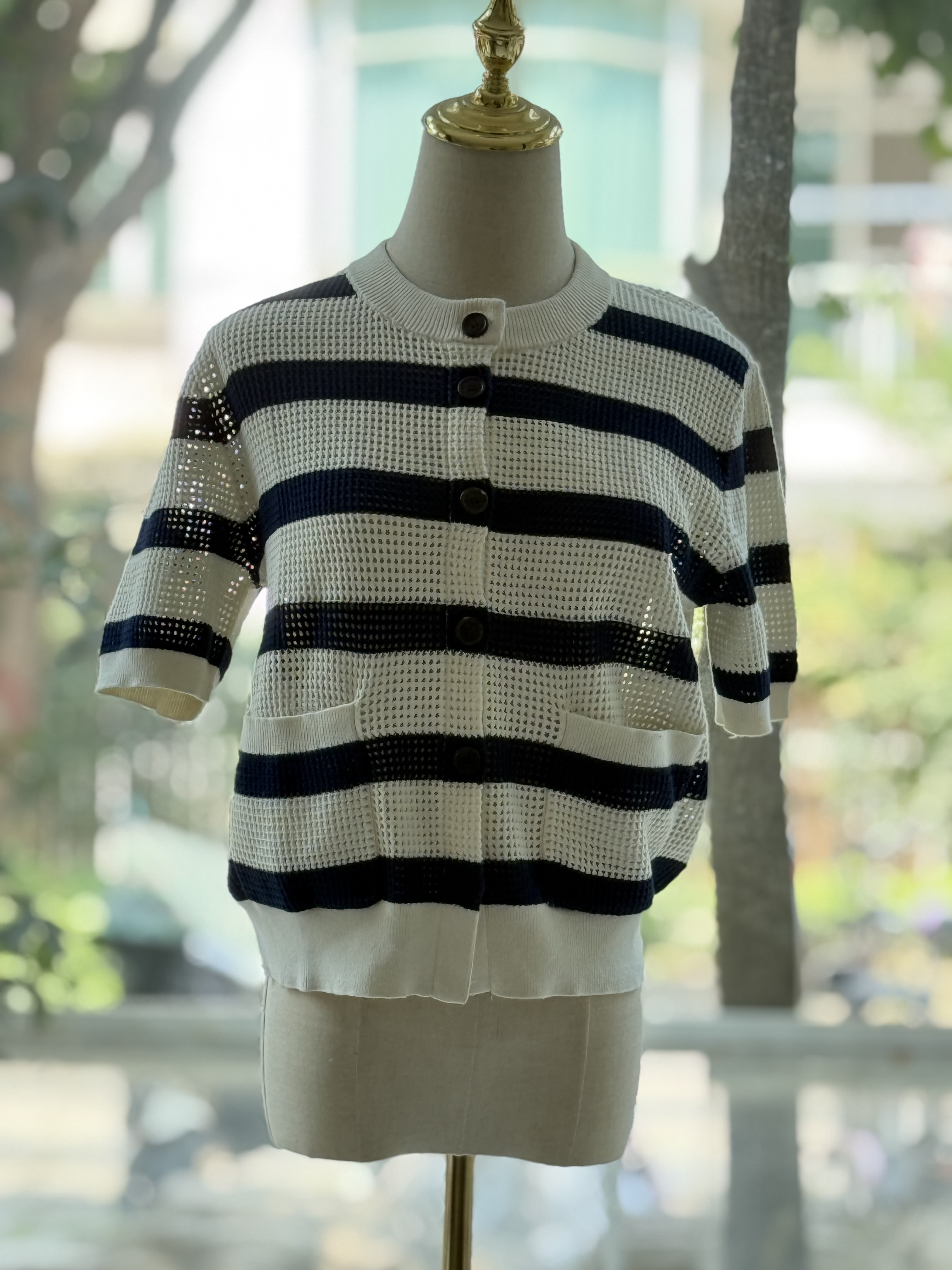 26SS 纯棉针织 海军风 条纹针织 BC 高端女装精品