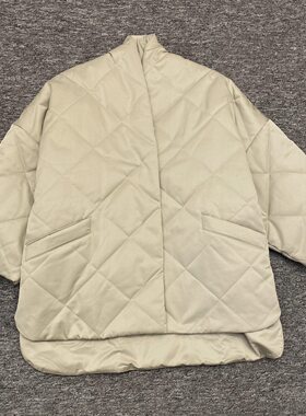 经典款菱格棉服，前短后长，原单面料，专柜对比品质，