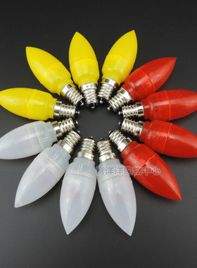 LED红色蜡烛灯泡小螺口佛龛供佛拜佛财神灯长明神台莲花灯e12E14