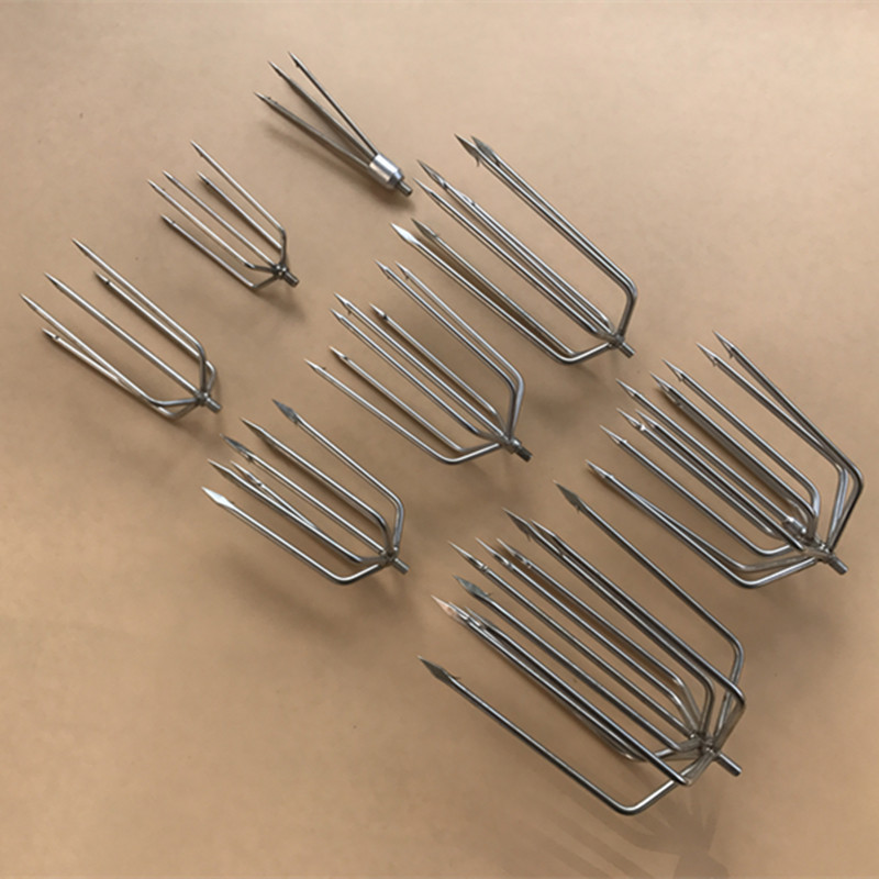 不锈钢鱼叉头圆叉灯笼叉圆5齿叉圆十一齿叉扎鱼圆七齿叉圆7齿叉m