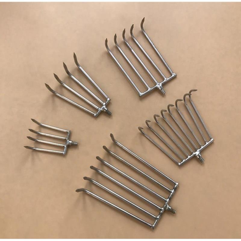 渔具搭钩耙子水草刀高枝锯钝头两爪无刺渔具三齿搭无刺尖头两爪无