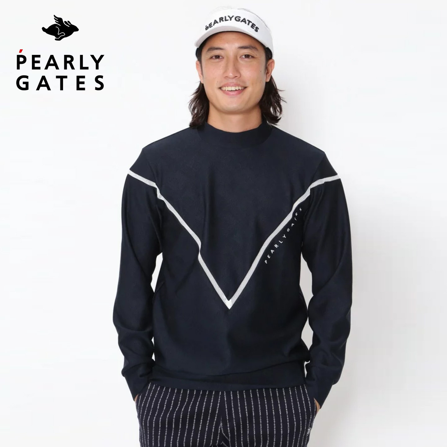 PearlyGates高尔夫PG男士新款春秋防风运动长袖套头卫衣