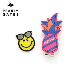 PEARLY GATES高尔夫配件PG新款男女士菠萝笑脸马克球标MAKE