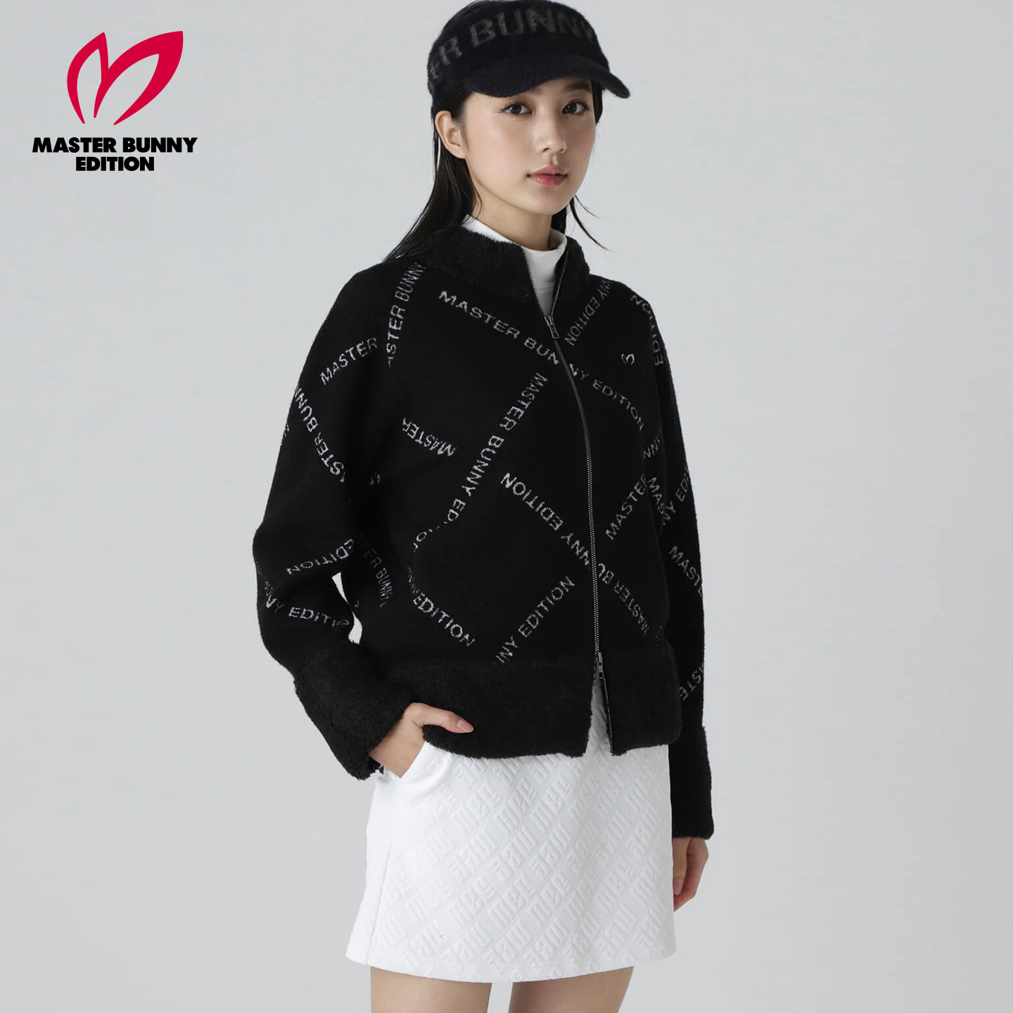 Master Bunny Edition高尔夫服装MBE女士秋冬针织毛衣外套开衫