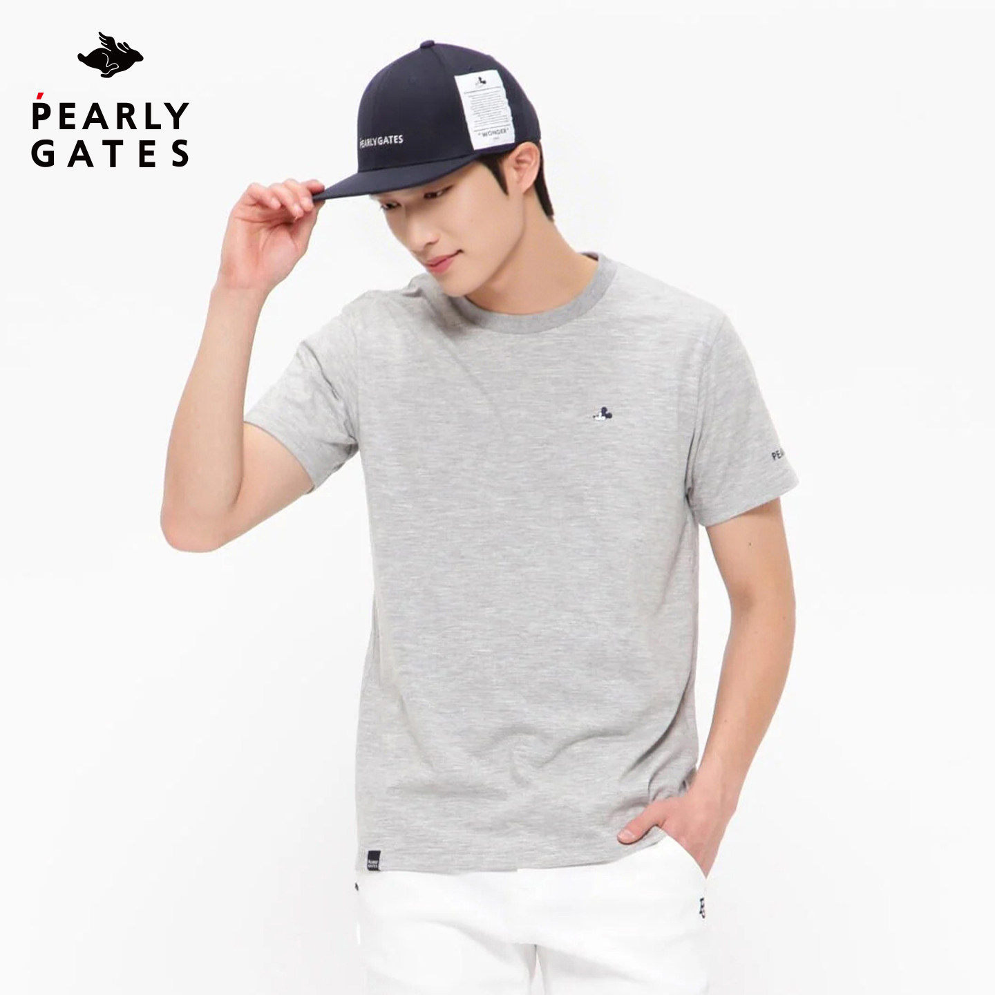 PearlyGates高尔夫服装PG男士夏季短袖polo衫运动日本制圆领T恤