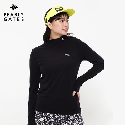 PEARLY GATES高尔夫女士秋冬新款高弹半高领保暖长袖T恤套头打底