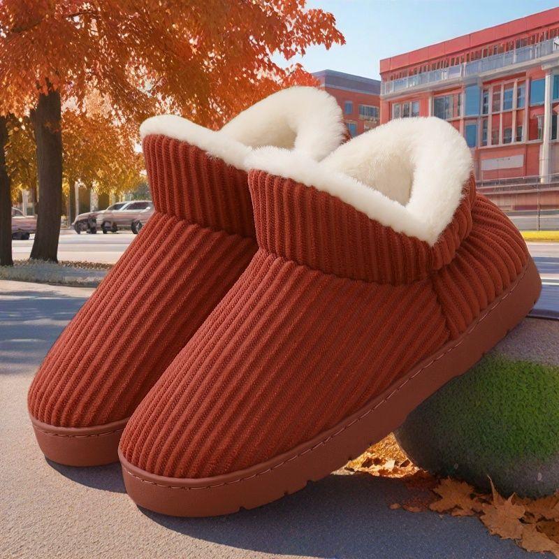 冬季保暖高帮包跟棉拖鞋