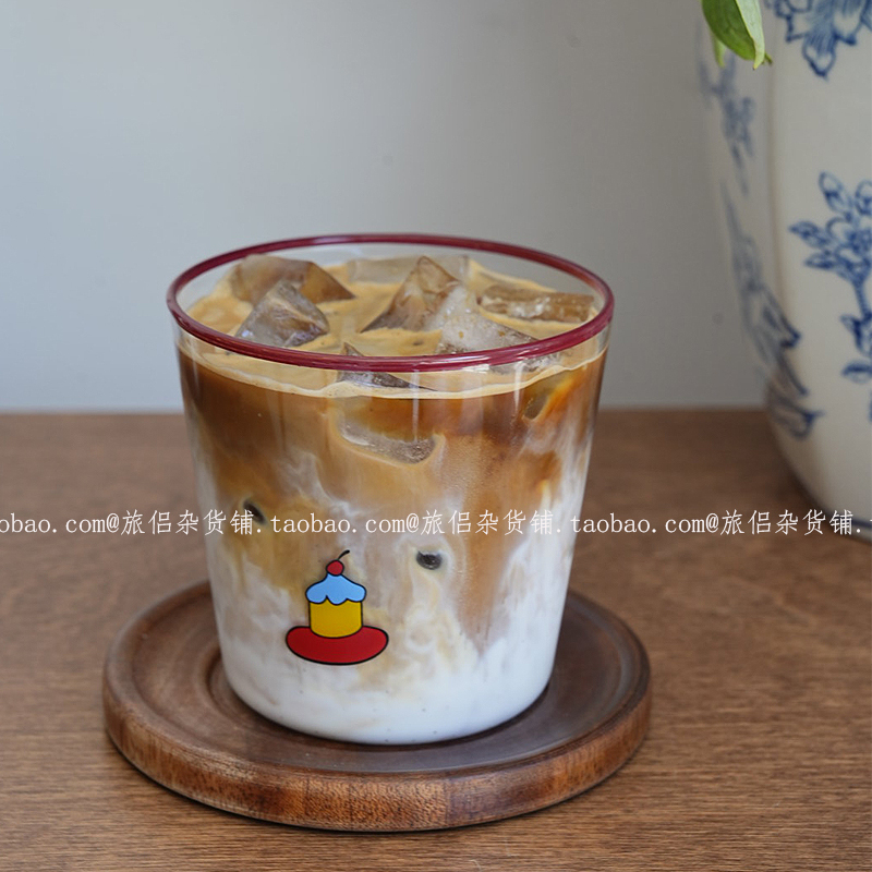 夏日玻璃杯咖啡杯拿铁杯