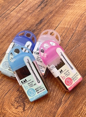 日本进口贝印发夹黑色一字钢丝发夹的紧刘海夹边夹盘发小夹子顶夹