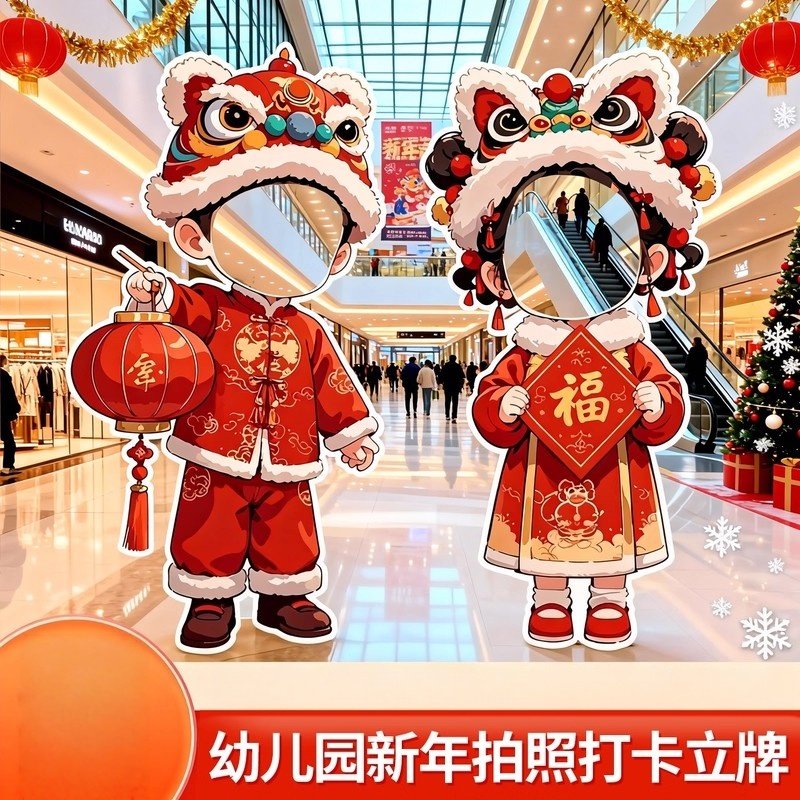 2026马新年氛围布置场景装饰春节商超店铺打卡拍照人形kt板摆件,节庆用品/礼品,装扮布置套餐,淘宝优惠券,粉丝福利购,淘宝优惠卷