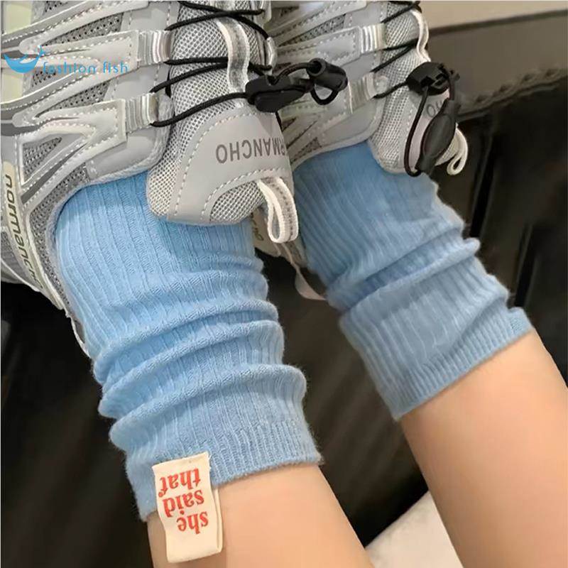 蓝色袜子女春秋款中筒袜纯棉防臭2025新款爆款夏季薄款长袜堆堆袜