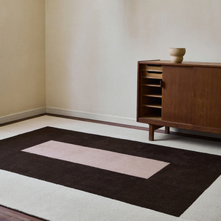 E2全球购 归于拼色系列客厅地毯卧室地毯中古风地毯免胶自吸地垫