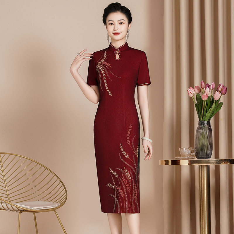 高端喜婆婆婚礼服年轻妈妈婚宴装旗袍