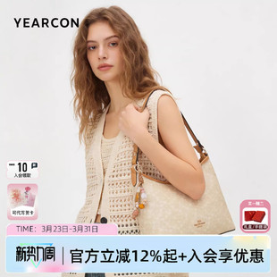 意尔康2026新款 女包高级感印花大容量hobo包百搭单肩包包节日好礼