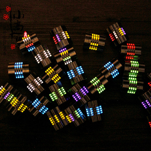 XGEDC原创钛合金EDC伞绳挂坠氚气夜光尾绳刀坠推牌坠拉链头饰品坠