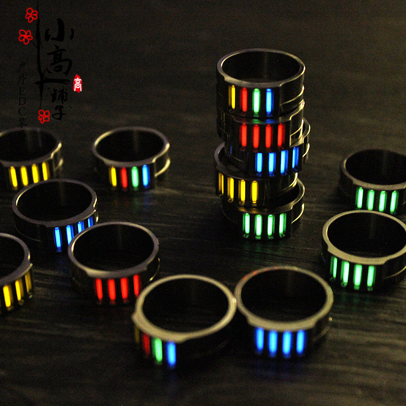 钛合金戒指挂坠夜光指环