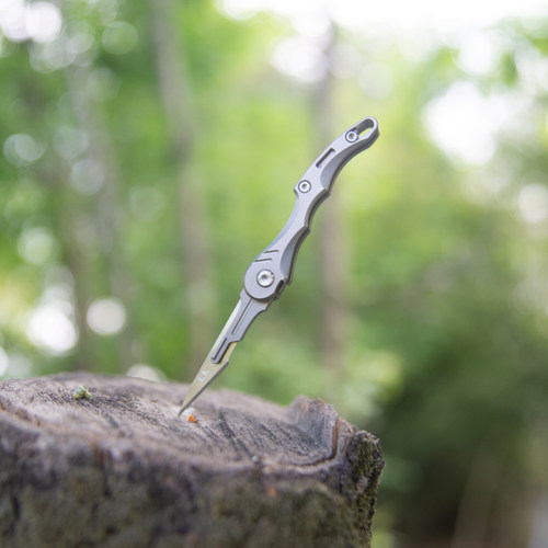 钛合金EDC迷你幽月折叠刀项链刀