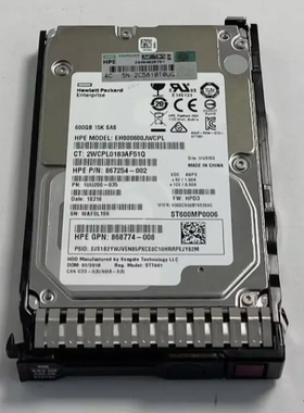 867254-002 870757-B21 870794-001 600G 15K SAS EH000600JWCPL