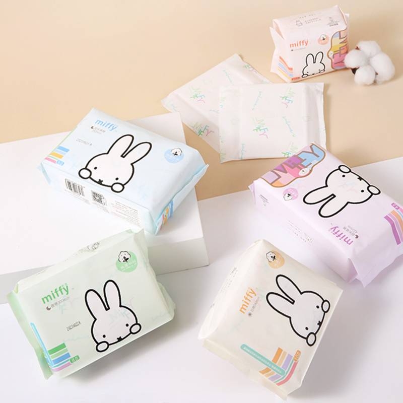 米菲纯棉卫生巾姨妈巾无荧光米菲