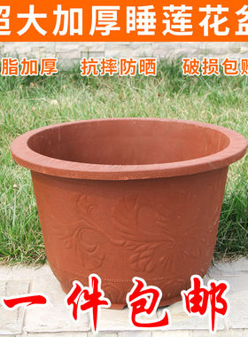 树脂荷花盆特大号码塑料加厚莲睡莲花种藕水培花盆养鱼盆水缸盆