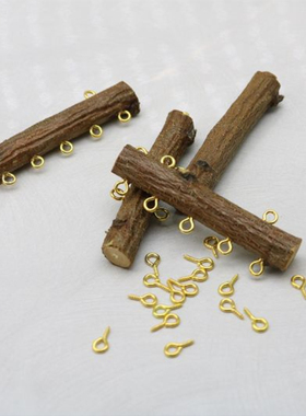 手工diy饰品配件材料儿童宝孕妇老人编别针挂件老野桃木东南树枝