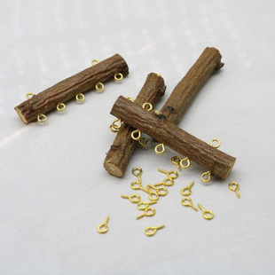 手工diy饰品配件材料儿童宝孕妇老人编别针挂件老野桃木东南树枝