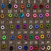 线扣彩圈 幼儿园宝宝婴儿纽扣结 饰品diy手工材料包 编手脚链配饰