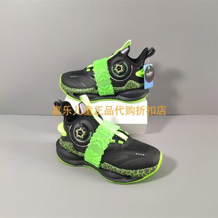 安踏儿童春秋款男童透气百搭防滑耐磨高帮旋转纽扣户外运动篮球鞋