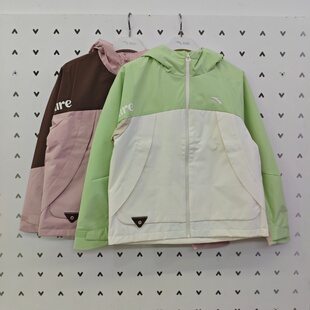 362616666S女大童安踏儿童2026马年款春季WWF户外梭织丝光绒外套