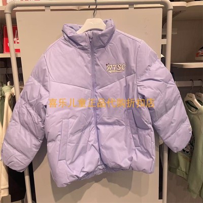 安踏常规厚女童防风立领羽绒服潮