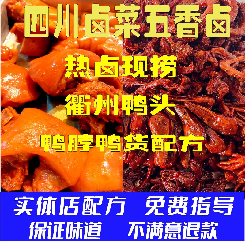 商用卤肉卤菜技术配方 麻辣甜辣五香鸭脖鸭货 热卤熟食技术教程