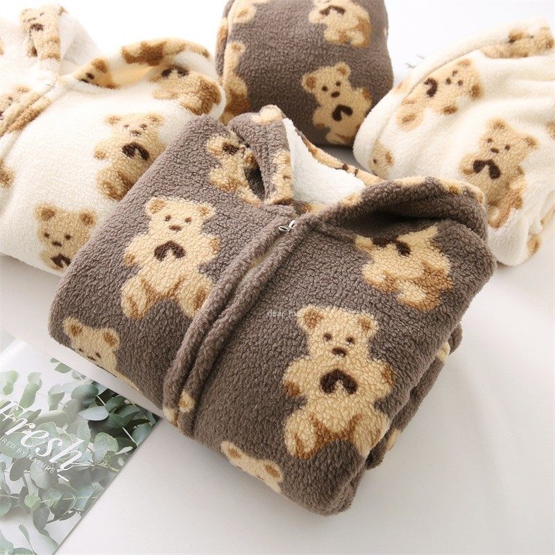 双面加绒！双倍保暖睡衣女秋冬季珊瑚绒奶萌小熊加厚羊羔绒家居服,女士内衣/男士内衣/家居服,睡衣/家居服套装,淘宝优惠券,粉丝福利购,淘宝优惠卷