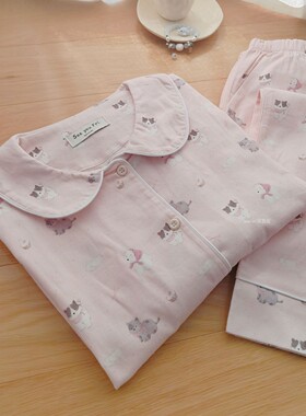 猫咪狗狗睡衣女春秋冬季纯棉磨毛绒布保暖可爱卡通学生家居服