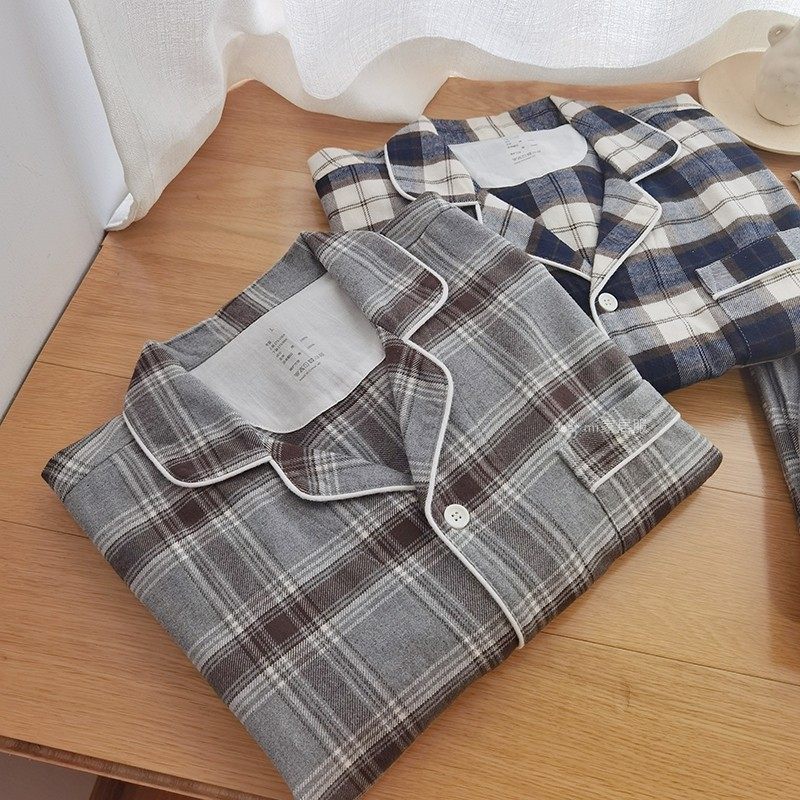 英伦格子睡衣男秋冬季纯棉磨毛绒布长袖简约休闲全棉法兰绒家居服,女士内衣/男士内衣/家居服,睡衣/家居服套装,淘宝优惠券,粉丝福利购,淘宝优惠卷