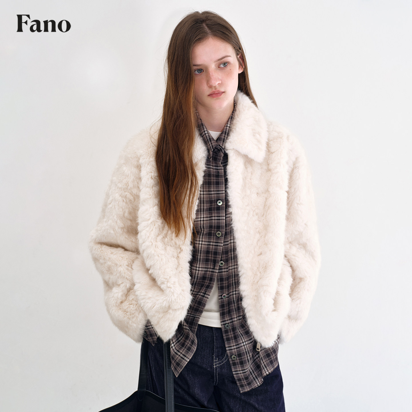 范洛Fano 云端暖绒柔软环保毛翻领宽松仿皮草毛毛外套女2025冬季,女装/女士精品,皮草,淘宝优惠券,粉丝福利购,淘宝优惠卷