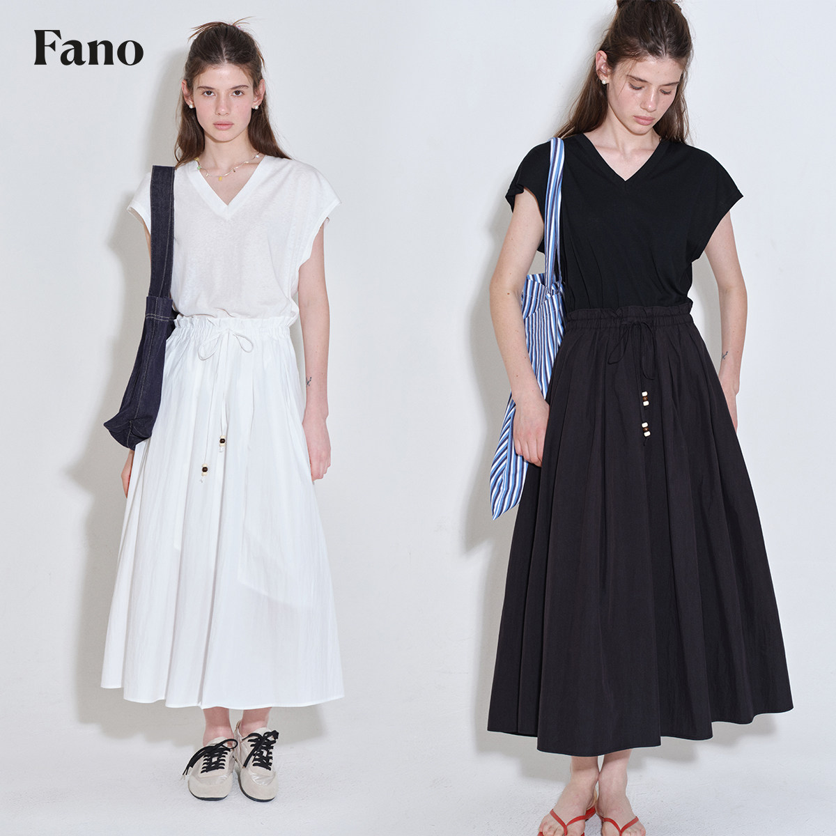 范洛Fano 松弛休闲感清凉针梭拼接撞色串珠绳休闲显瘦连衣裙女夏,女装/女士精品,连衣裙,淘宝优惠券,粉丝福利购,淘宝优惠卷