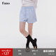 Clean fit夏日度假感条纹短裤 2025新款 范洛Fano 休闲裤 女小个子